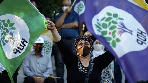 Kundgebung der Demokratischen Partei der Völker (HDP) in Istanbul, 18. Juni 2020